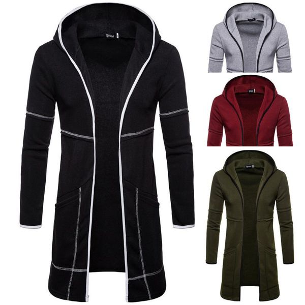 fashion men's hooded solid trench coat long sleeve outwear blouse jacket cardigan casual slim fit jogging homme jacket yl5, Black;brown
fashion men's hooded solid trench coat long sleeve outwear blouse jacket cardigan casual slim fit jogging homme jacket yl5, Black;brown