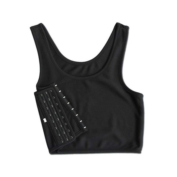 women les lesbian tomboy slim short vest chest binder lingerie bralette corset, Black;white
women les lesbian tomboy slim short vest chest binder lingerie bralette corset, Black;white