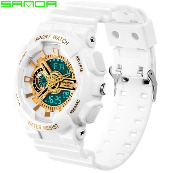 sanda g style sport watch men waterproof led dual display digital wristwatches fashion watches women erkek saati, Slivery;brown
sanda g style sport watch men waterproof led dual display digital wristwatches fashion watches women erkek saati, Slivery;brown