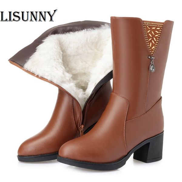female snow long boots 2020 genuine leather female winter boots big size 41 42 43 thick wool women shiny, Black
female snow long boots 2020 genuine leather female winter boots big size 41 42 43 thick wool women shiny, Black