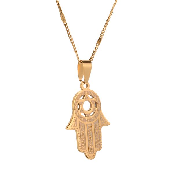stainless steel trendy hexagram pendant necklace magen david necklace hamsa hand lucky hand palm chain jewelry, Silver
stainless steel trendy hexagram pendant necklace magen david necklace hamsa hand lucky hand palm chain jewelry, Silver