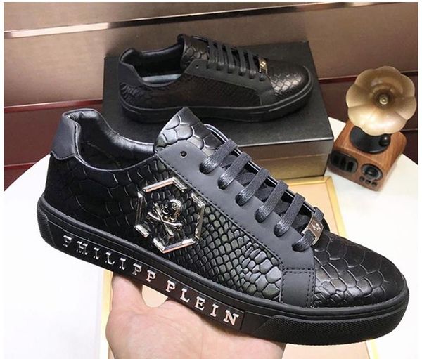 men's leather pp skull men's casual shoes men's sports shoes-6001, Black
men's leather pp skull men's casual shoes men's sports shoes-6001, Black