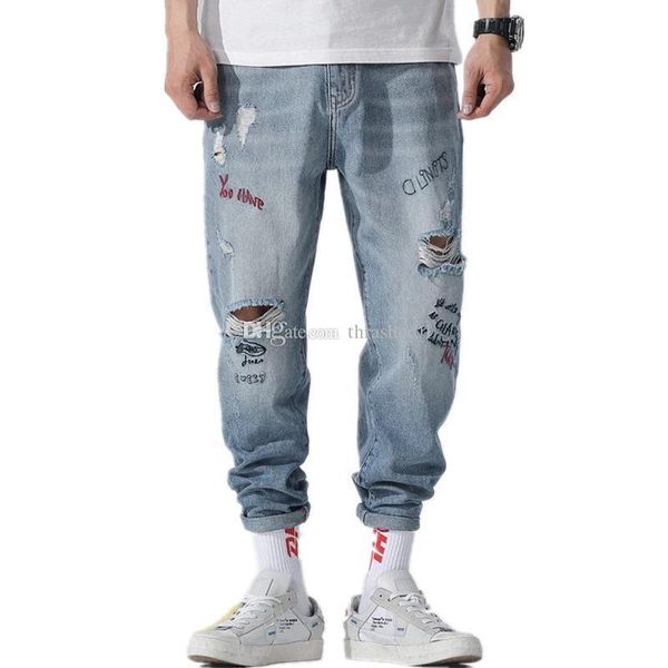 mens designer jeans fashion distressed zipper ripped jeans 19ss mens designer skinny biker pants blue hip hop denim pants 28-40
mens designer jeans fashion distressed zipper ripped jeans 19ss mens designer skinny biker pants blue hip hop denim pants 28-40