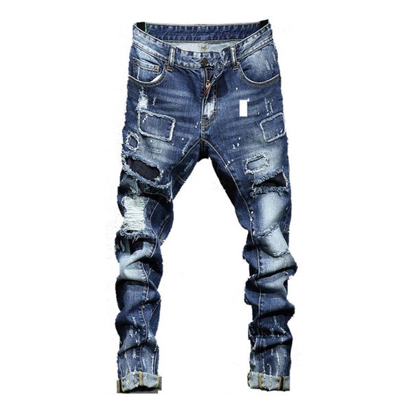 2018 mens biker hommes denim trousers pant men clothes designer distressed jean skinny jeans pants homme slim men, Blue
2018 mens biker hommes denim trousers pant men clothes designer distressed jean skinny jeans pants homme slim men, Blue