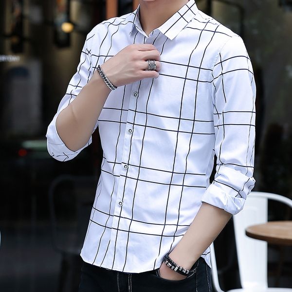 men's casual shirts fashionable young long-sleeved white royal blue summer striped shirt men lapel size s l xxl xxxl, White;black
men's casual shirts fashionable young long-sleeved white royal blue summer striped shirt men lapel size s l xxl xxxl, White;black