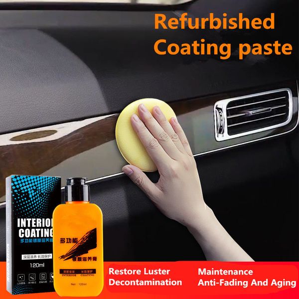 120ml leather renovated coating paste decontamination car interior leather anti-aging refurbishing cleaner
120ml leather renovated coating paste decontamination car interior leather anti-aging refurbishing cleaner