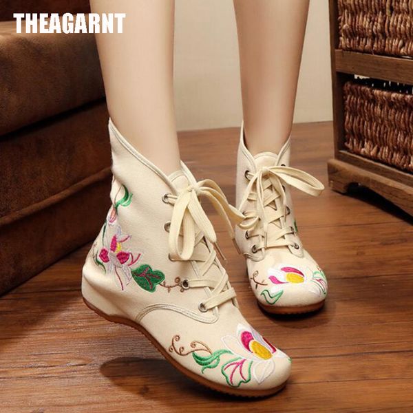 theagrant 2019 autumn embroidered women boots canvas lace up hidden wedge casual shoes vintage floral lady ankle boots wbs3000, Black
theagrant 2019 autumn embroidered women boots canvas lace up hidden wedge casual shoes vintage floral lady ankle boots wbs3000, Black