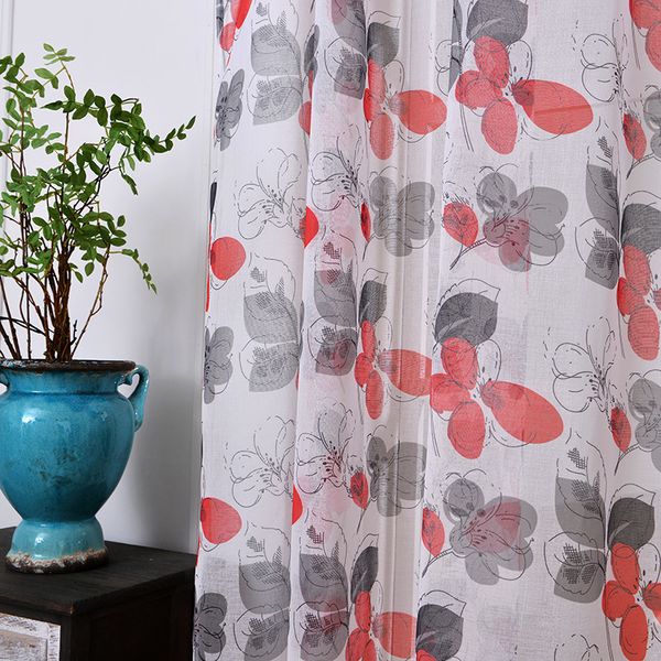 2018 soft fabric sheer tulle curtains for bedroom red flower window curtains for living room kitchen tulles sheers 1pc
2018 soft fabric sheer tulle curtains for bedroom red flower window curtains for living room kitchen tulles sheers 1pc