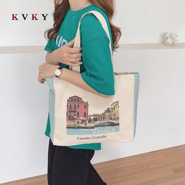 venice water city cultural and creative canvas bag shoulder portable fresh simple large capacity tote bag reusable shopping
venice water city cultural and creative canvas bag shoulder portable fresh simple large capacity tote bag reusable shopping