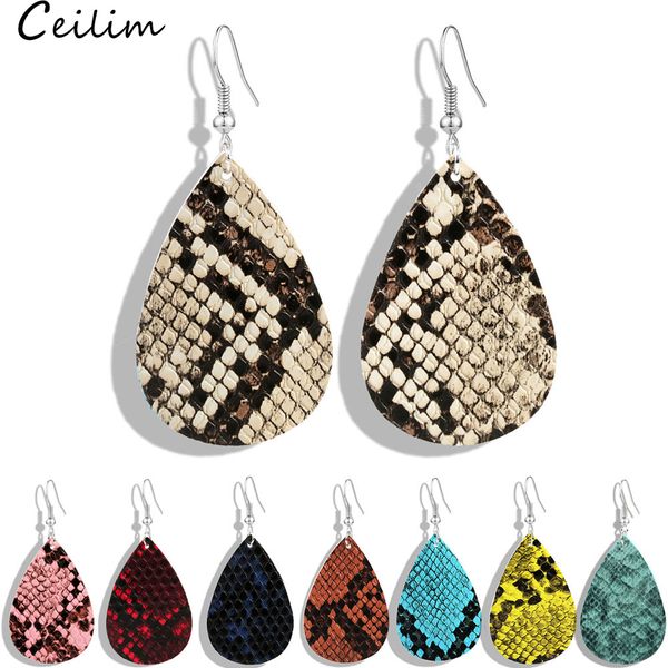 new trendy pu teardrop leather earrings for women snake pattern multi colors leather bohemia korean water drop earrings jewelry, Golden
new trendy pu teardrop leather earrings for women snake pattern multi colors leather bohemia korean water drop earrings jewelry, Golden