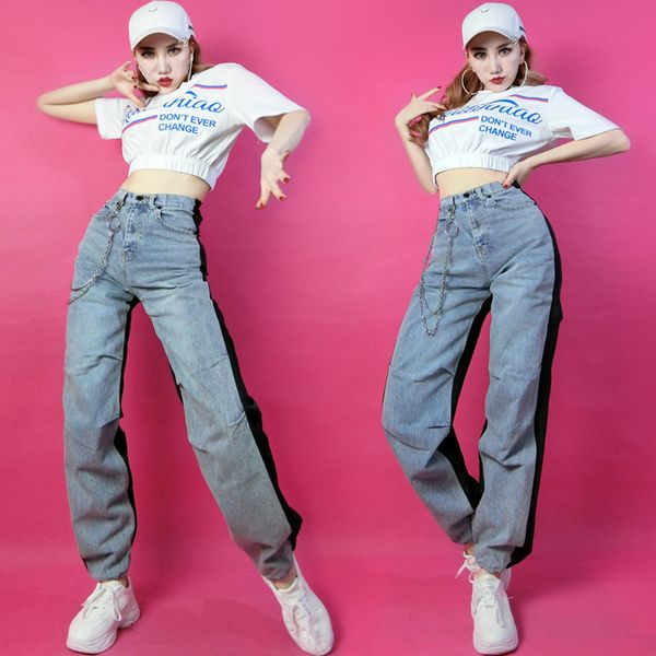 new hip hop costumes adults street dance performance clothes women jazz stage outfit short sleeve fashion jeans dnv12823, Black;red
new hip hop costumes adults street dance performance clothes women jazz stage outfit short sleeve fashion jeans dnv12823, Black;red
