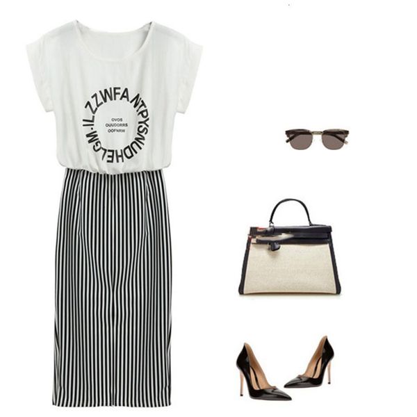 women dresses women clothes 2 in women 1 one piece letter print striped blouse midi short sleeve bodycon long dress designer clothes, Black;gray
women dresses women clothes 2 in women 1 one piece letter print striped blouse midi short sleeve bodycon long dress designer clothes, Black;gray