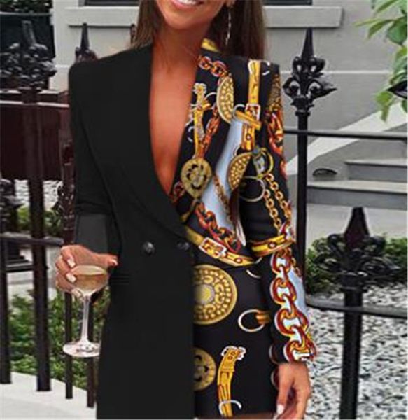 women designer tracksuit ladies patchwork printed long sleeve graphic gold chain suit ladies casual formal interview suit, White;black
women designer tracksuit ladies patchwork printed long sleeve graphic gold chain suit ladies casual formal interview suit, White;black