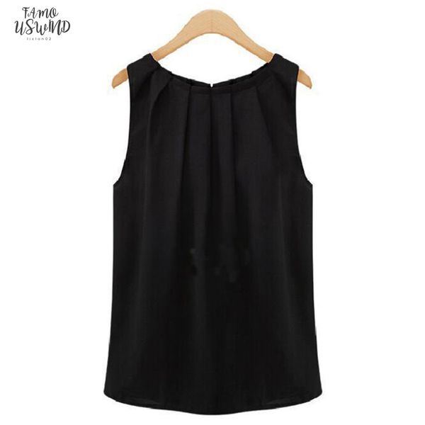 women t shirt 2020 new fashion solid color sleeveless o neck chiffon shirt korean tshirt vestidos hjy1006, White
women t shirt 2020 new fashion solid color sleeveless o neck chiffon shirt korean tshirt vestidos hjy1006, White