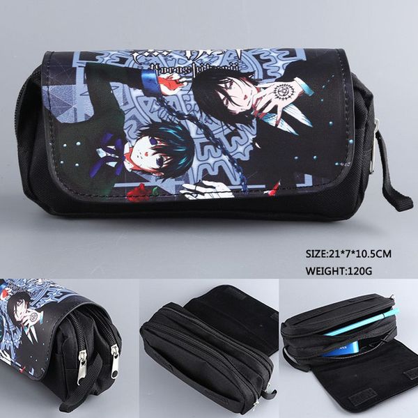 anime black butler portable cosmetic cases ciel phantomhive cartoon pencil case sebastian michaelis purse with double-zipper
anime black butler portable cosmetic cases ciel phantomhive cartoon pencil case sebastian michaelis purse with double-zipper