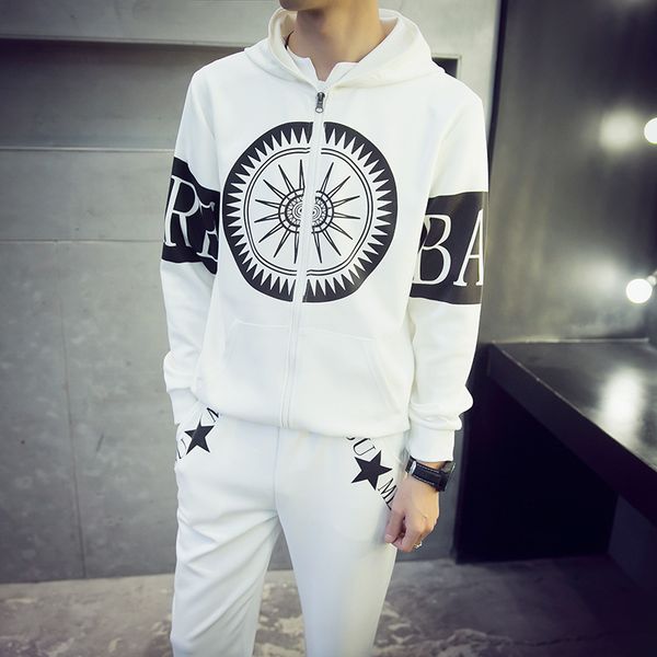 men's hoodies & sweatshirts spring autumn mens sweat suits oversized zipper jacket + pants sporting suit brand hooded tracksuits sets, Black
men's hoodies & sweatshirts spring autumn mens sweat suits oversized zipper jacket + pants sporting suit brand hooded tracksuits sets, Black