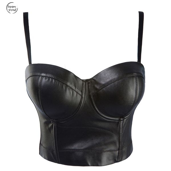 pu кожа bralet топ женщин бюстье бюстгальтер ночной клуб партии обрезается жилет плюс размер drop shipping, White
pu кожа bralet топ женщин бюстье бюстгальтер ночной клуб партии обрезается жилет плюс размер drop shipping, White