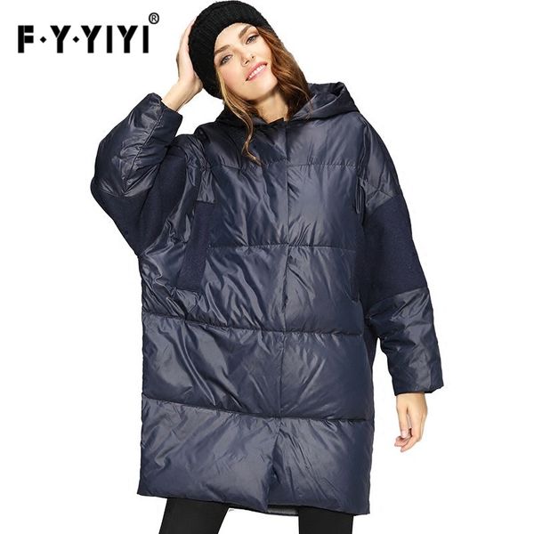 big bust winter fashion new of wool fabric stitching thick warm hooded duck down jacket women's large women's large winter, Black
big bust winter fashion new of wool fabric stitching thick warm hooded duck down jacket women's large women's large winter, Black