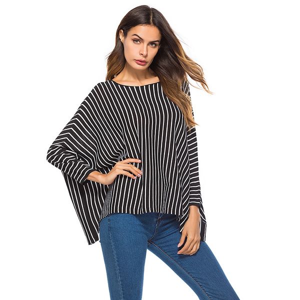 women elastic striped knitted sweater batwing sleeve plus size thin knitting shirt loose sweaters female pullover autumn cloak, Black
women elastic striped knitted sweater batwing sleeve plus size thin knitting shirt loose sweaters female pullover autumn cloak, Black
