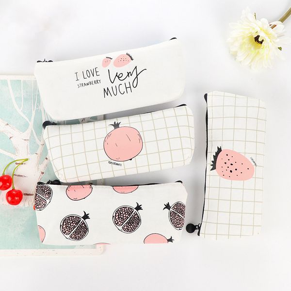 simple sweet strawberry/pomegranate canvas pencil case large capacity korea kawaii pen bag
simple sweet strawberry/pomegranate canvas pencil case large capacity korea kawaii pen bag