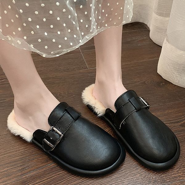 outdoor platform-bottom lazy shoes for woman new arrival buckle warm slippers casual shoes woman short plush indoor slipper drop, Black
outdoor platform-bottom lazy shoes for woman new arrival buckle warm slippers casual shoes woman short plush indoor slipper drop, Black