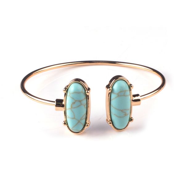 sevenstone ladies double turquoise stone round bracelet open geometric bracelet, Golden;silver
sevenstone ladies double turquoise stone round bracelet open geometric bracelet, Golden;silver