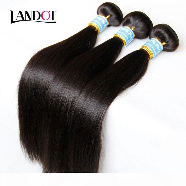 

brazilian peruvian indian malaysian mongolian straight hair weave bundles 100% unprocessed natural human hair extensions dyeable tangle free, Black