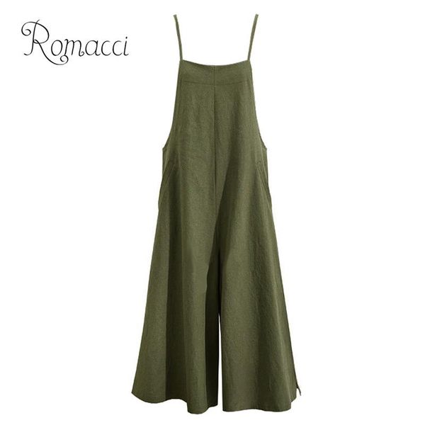 romacci rompers womens jumpsuit 2020 summer casual sleeveless strap long playsuit solid loose overalls plus size salopette femme, Black;white
romacci rompers womens jumpsuit 2020 summer casual sleeveless strap long playsuit solid loose overalls plus size salopette femme, Black;white