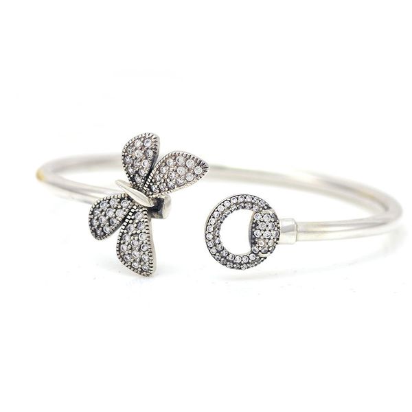 s925 sterling silver bracelet new retro pavé dancing butterfly opening bracelet punk style couple butterfly bracelet, Black
s925 sterling silver bracelet new retro pavé dancing butterfly opening bracelet punk style couple butterfly bracelet, Black