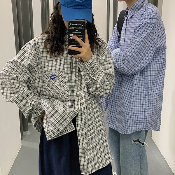 summer plaid shirt harujuku all-match ins korean style streetwear men shirts, White;black
summer plaid shirt harujuku all-match ins korean style streetwear men shirts, White;black