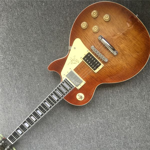 1959 59 nitro finish slow ice tea burst tiger flame maple electric guitar one piece mahogany body & neck, 59's fatter neck
1959 59 nitro finish slow ice tea burst tiger flame maple electric guitar one piece mahogany body & neck, 59's fatter neck