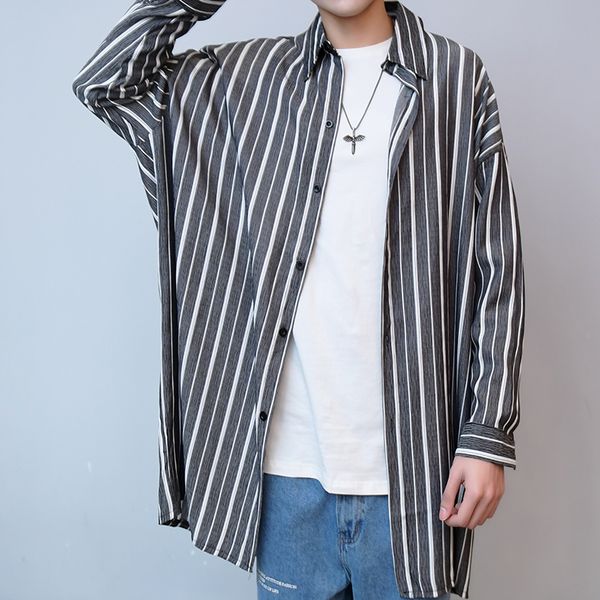 2019 spring and summer new korean version of the shoulder drop feel comfortable loose wide trend striped shirt -xl, White;black
2019 spring and summer new korean version of the shoulder drop feel comfortable loose wide trend striped shirt -xl, White;black