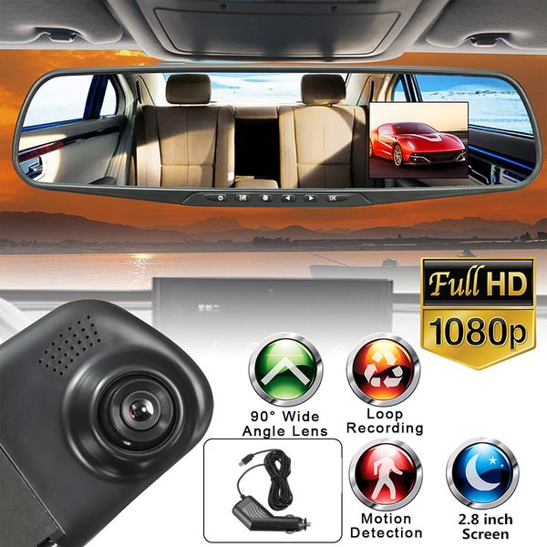 2.8" 1080p hd car dvr camera rearview mirror digital video recorder car dvr dash cam camera video recorder
2.8" 1080p hd car dvr camera rearview mirror digital video recorder car dvr dash cam camera video recorder