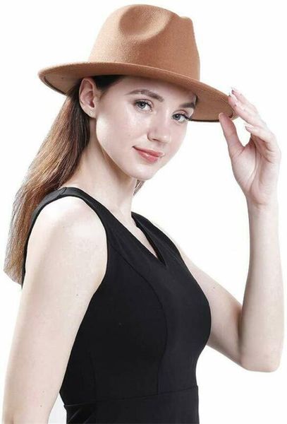 us women ladies wool felt fedora hat fashion leopard print wide brim wool panama hats, Blue;gray
us women ladies wool felt fedora hat fashion leopard print wide brim wool panama hats, Blue;gray