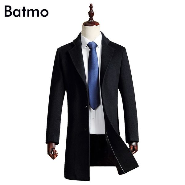 batmo 2019 new winter wool single breasted trench coat men men's outerwear casual coat men's jacket windbreaker size m-3xl 1723, Black
batmo 2019 new winter wool single breasted trench coat men men's outerwear casual coat men's jacket windbreaker size m-3xl 1723, Black