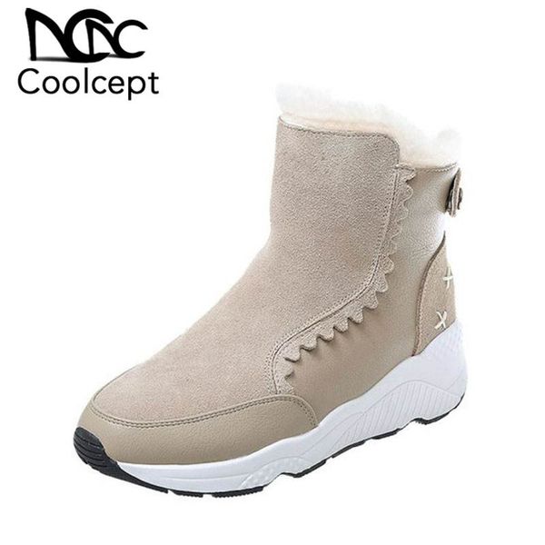 coolcept ankle boots female round toe wedge heel faux suede leather zipper studded black furry warm shoes women size 35-40
coolcept ankle boots female round toe wedge heel faux suede leather zipper studded black furry warm shoes women size 35-40