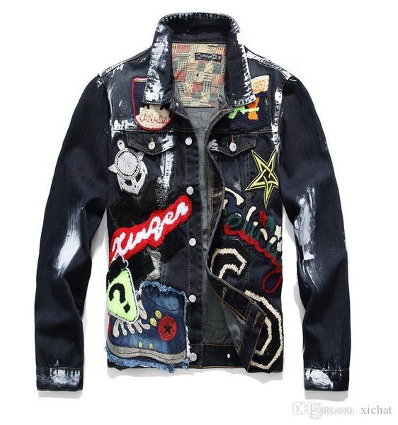 2019 new men's more labeling denim jacket studded letter pablo design autumn jacket back women jeans coats size m-3xxl 990, Black;brown
2019 new men's more labeling denim jacket studded letter pablo design autumn jacket back women jeans coats size m-3xxl 990, Black;brown