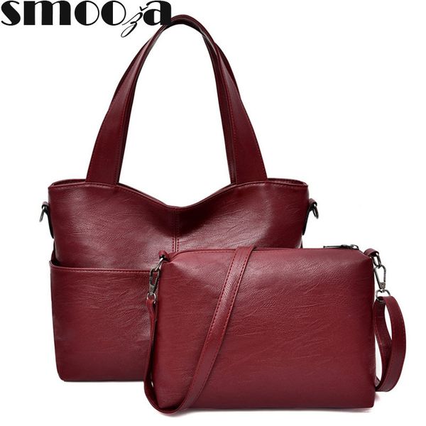 smooza luxury women bags designer 2 set women pu leather casusl tote ladies shoulder bags women retro female crossbody bag y200623
smooza luxury women bags designer 2 set women pu leather casusl tote ladies shoulder bags women retro female crossbody bag y200623