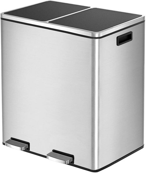 dual trash can, 16 gallon (2x30l) step rubbish bin, suit for bathroom kitchen office home, indoor and outdoor
dual trash can, 16 gallon (2x30l) step rubbish bin, suit for bathroom kitchen office home, indoor and outdoor