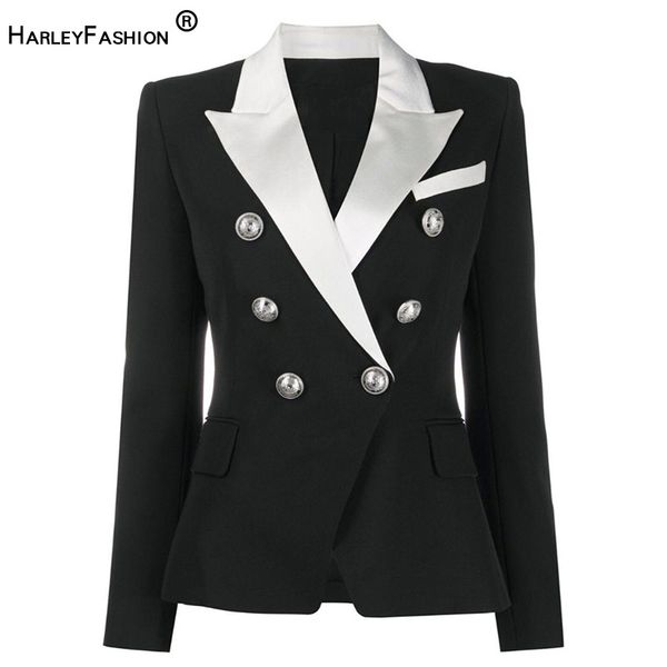 harleyfashion unique design fromal style fall slim satin collar patchwork classic all-match quality black work-wear blazer, White;black
harleyfashion unique design fromal style fall slim satin collar patchwork classic all-match quality black work-wear blazer, White;black