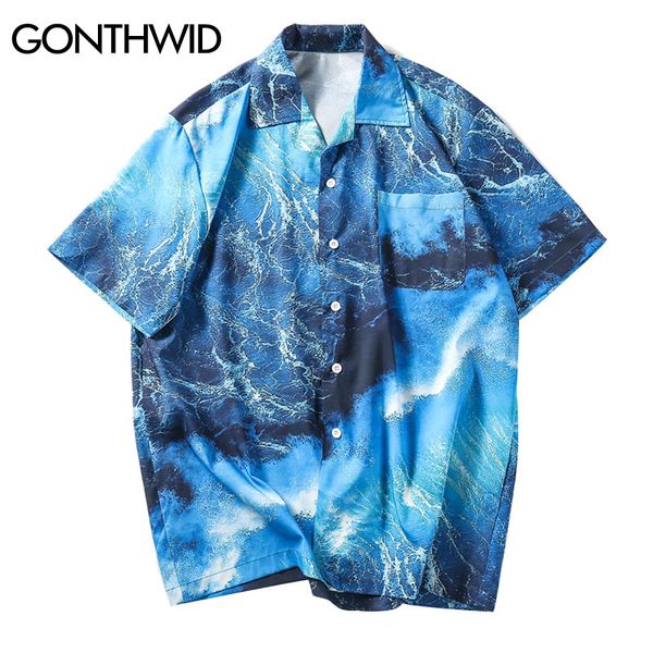 gonthwid sea wave printed beach shirts summer men hawaiian aloha party holiday short sleve shirts hip hop male casual streetwear, White;black
gonthwid sea wave printed beach shirts summer men hawaiian aloha party holiday short sleve shirts hip hop male casual streetwear, White;black