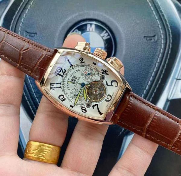 men's watch automatic date mechanical movement tourbillon stainless steel dial leather strap waterproof men's business mechanical, Slivery;brown
men's watch automatic date mechanical movement tourbillon stainless steel dial leather strap waterproof men's business mechanical, Slivery;brown