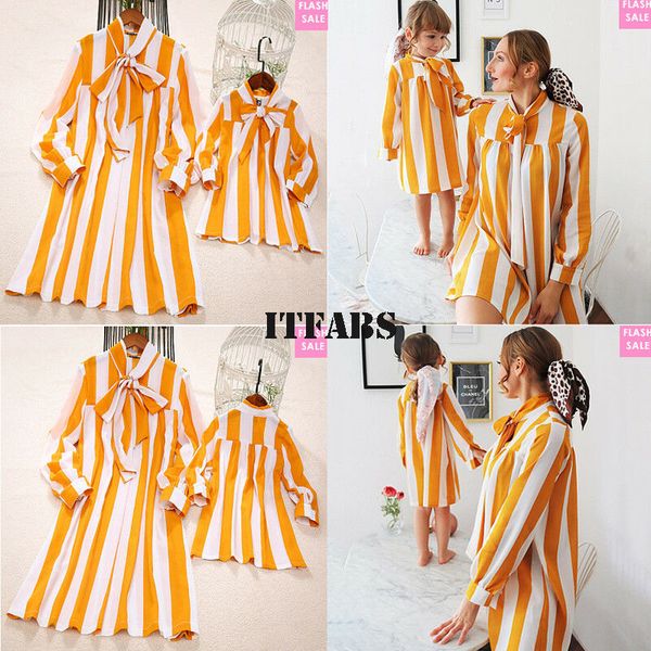 mommy and me clothes striped bow tie dress parent-child mother daughter autumn clothes long sleeve dress family look matching, Blue
mommy and me clothes striped bow tie dress parent-child mother daughter autumn clothes long sleeve dress family look matching, Blue