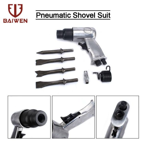 baiwen professional air hammer pistol gas shovels pneumatic impact rust remover handheld tools with 4 chisels
baiwen professional air hammer pistol gas shovels pneumatic impact rust remover handheld tools with 4 chisels