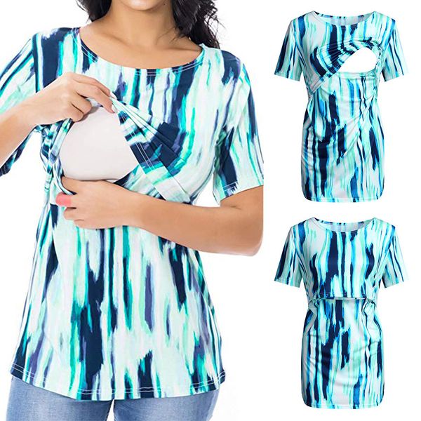 pregnant maternity short Sleeve breastfeeding top Women's Nursing tops Casual print blouse breastfeeding clothes for women ZF
pregnant maternity short Sleeve breastfeeding top Women's Nursing tops Casual print blouse breastfeeding clothes for women ZF