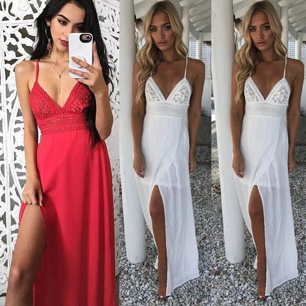 women boho floral lace long maxi dress evening party beach dresses summer sleeveless v neck sundress elegant female vestido, Black;gray
women boho floral lace long maxi dress evening party beach dresses summer sleeveless v neck sundress elegant female vestido, Black;gray