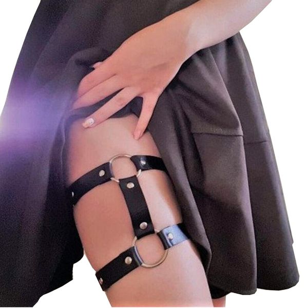 gothic women strap leg garter harness belt punk suspenders for stockings waist belt female body leather harness leg bondage, Black;brown
gothic women strap leg garter harness belt punk suspenders for stockings waist belt female body leather harness leg bondage, Black;brown