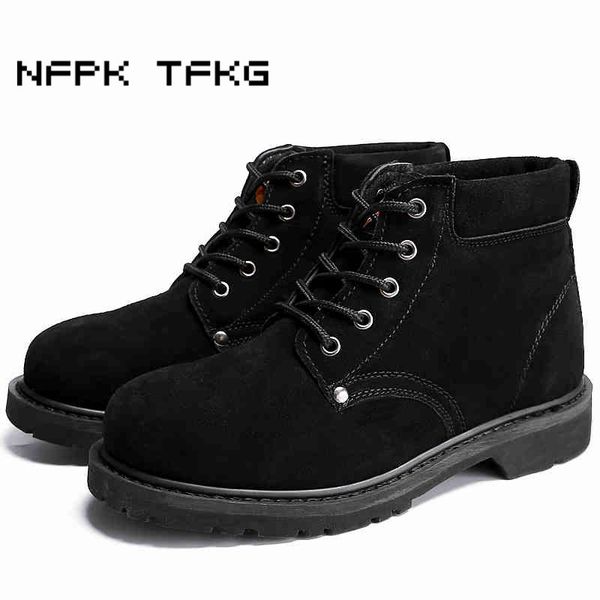 men's casual plus size builder dress steel toe cap working safety shoes anti-pierce soft leather ankle security boots protection, Black
men's casual plus size builder dress steel toe cap working safety shoes anti-pierce soft leather ankle security boots protection, Black
