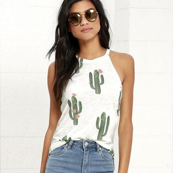 women's t-shirt summer cactus print women t shirt casual halter harajuku tshirt tees female shirts camiseta, White
women's t-shirt summer cactus print women t shirt casual halter harajuku tshirt tees female shirts camiseta, White