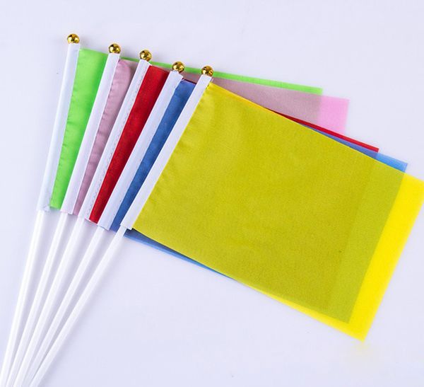 14*21cm solid color hand waving flag pure color banners flag for meeting party decoration
14*21cm solid color hand waving flag pure color banners flag for meeting party decoration
